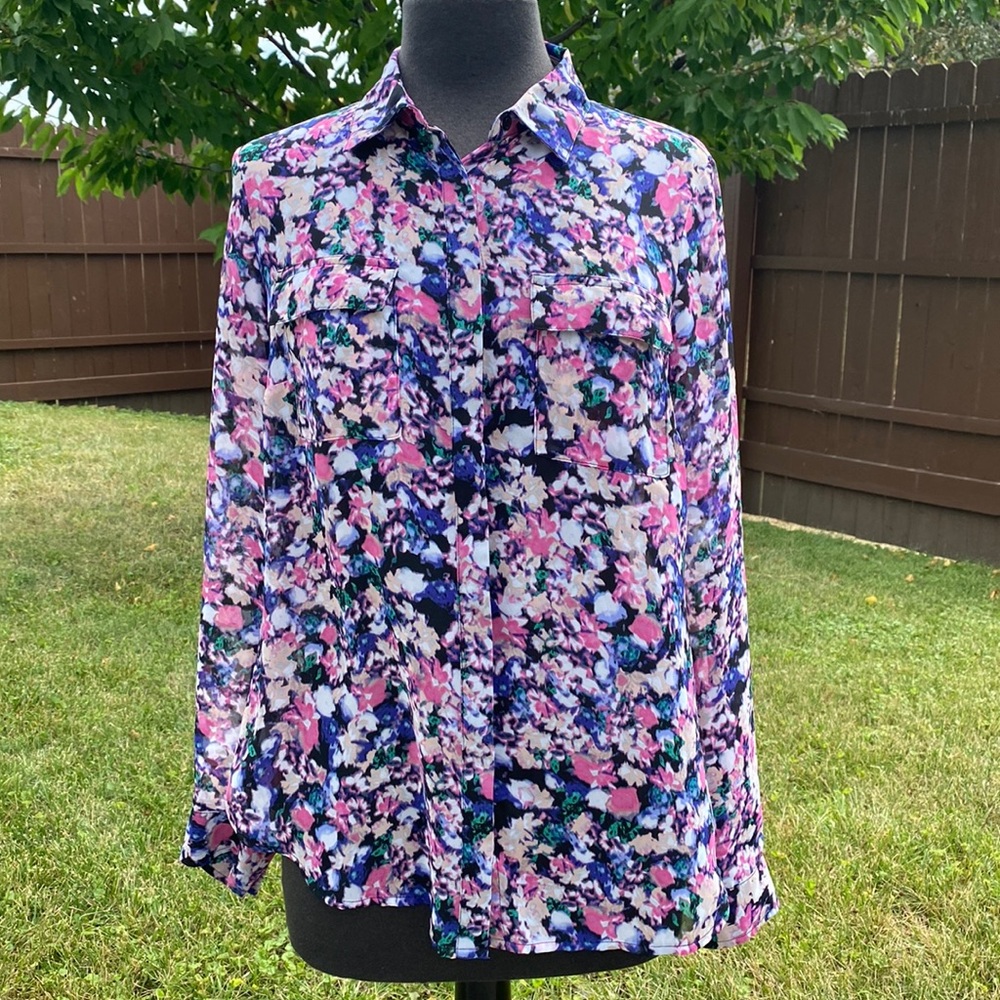Floral button up